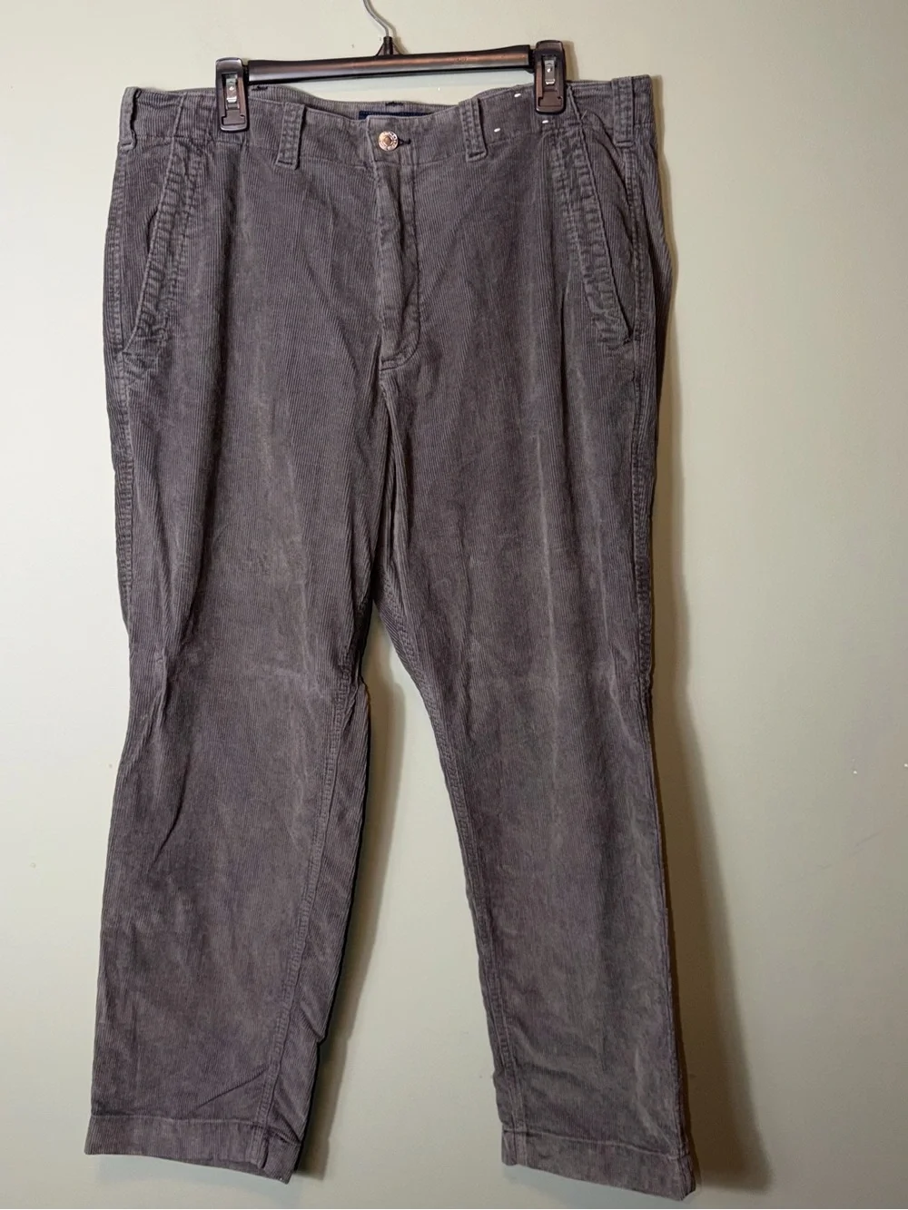 Abercrombie & Fitch Men’s Loose Fit Gray Corduroy Pants 36W 30L